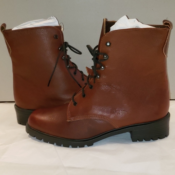 Eddie Bauer NEW Lug Sole Lace Up Leather Boot Women's 10 Burgundy USA 🎉HPx2🎉 - Picture 8 of 16